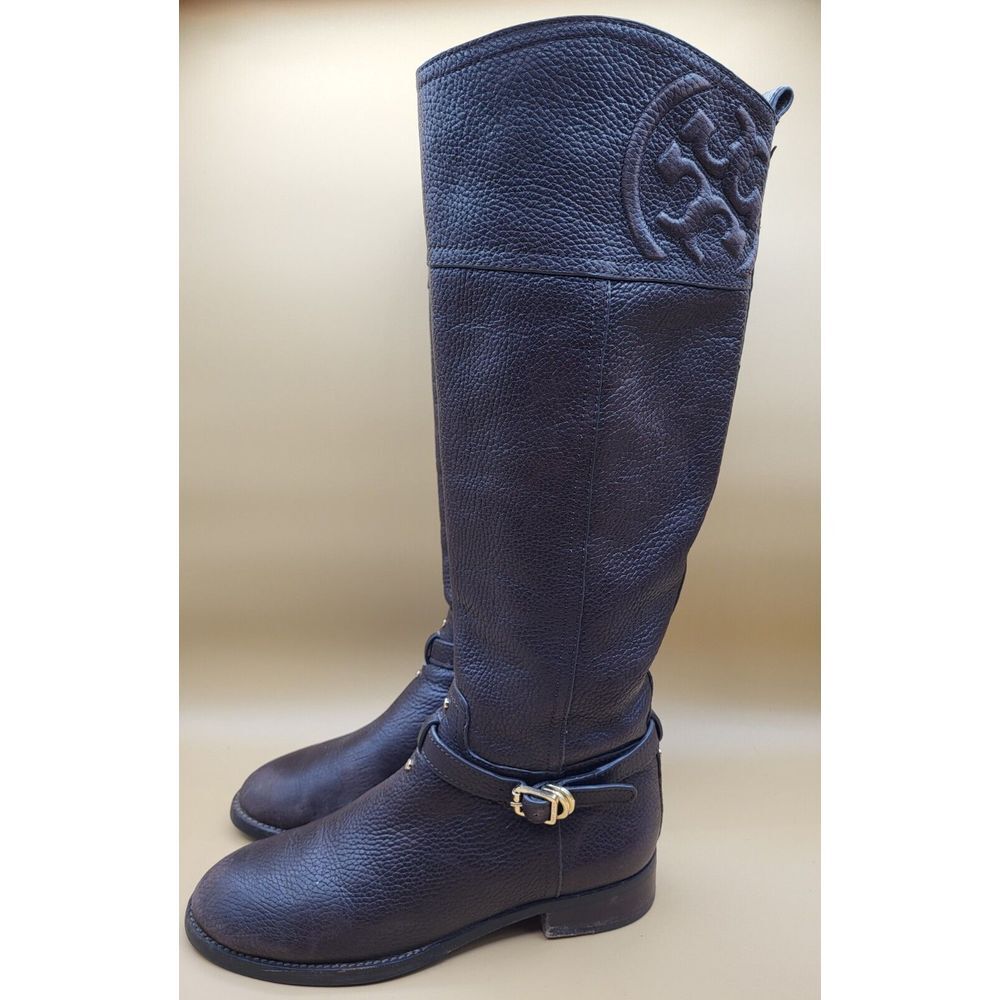 Tory Burch Marlene Coconut Brown‎ High Boots Booties Size US 7 Riding Equestrian